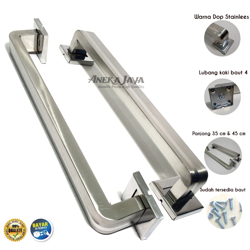 Handle Pintu rumah 35 cm &amp; 45 cmTarikan Pintu  Pegangan Pintu rumah minimalis dop stainlees steel