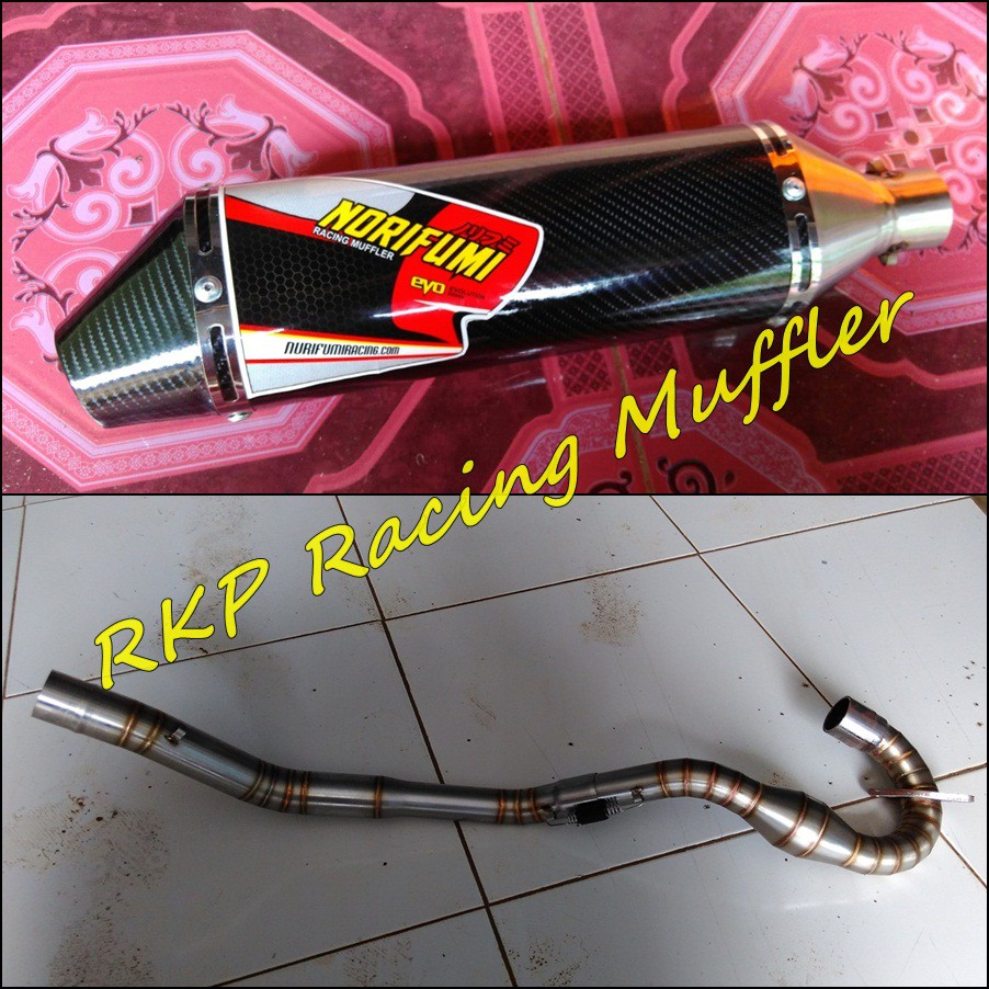Knalpot Norifumi evo carbon stainless steel untuk motor Honda CRF150L / CRF 150 L