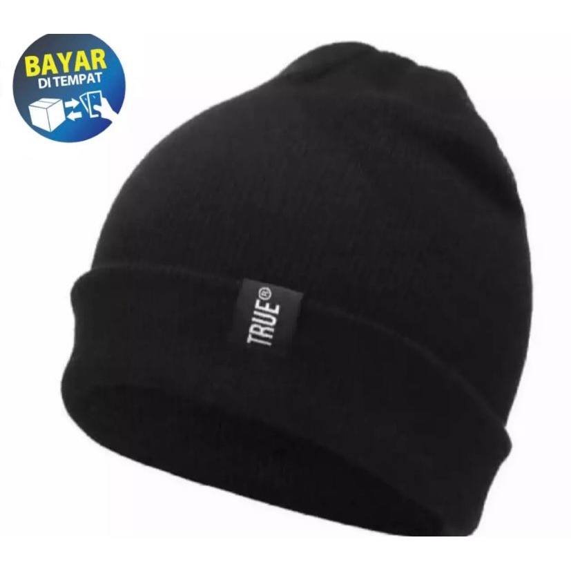 Lagi Trendy Kupluk Rajut True Fashion Casual Winter Hat Beanie Casual Polos Dewasa Hangat Musim Dingin Bahan Lembut