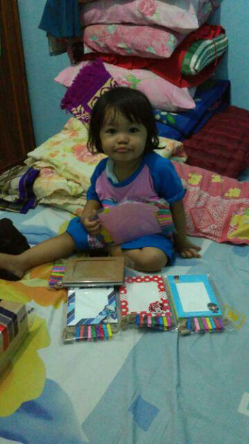 [logu] Frame Foto Gantung Hello Kitty, Superhero, Chibimaruko, Dkk 6 Inch