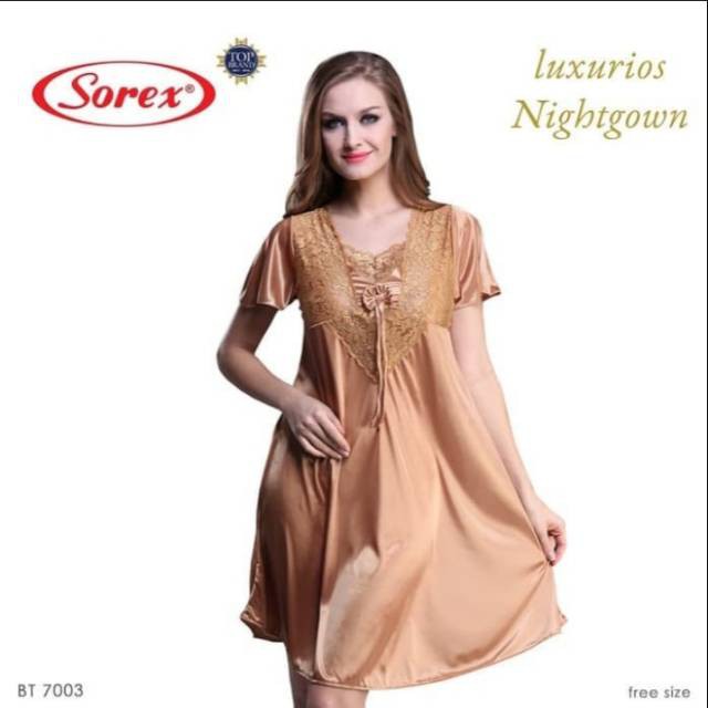 Baju Tidur Sorex 7003 All Size Bahan Satin Premium Exclusive