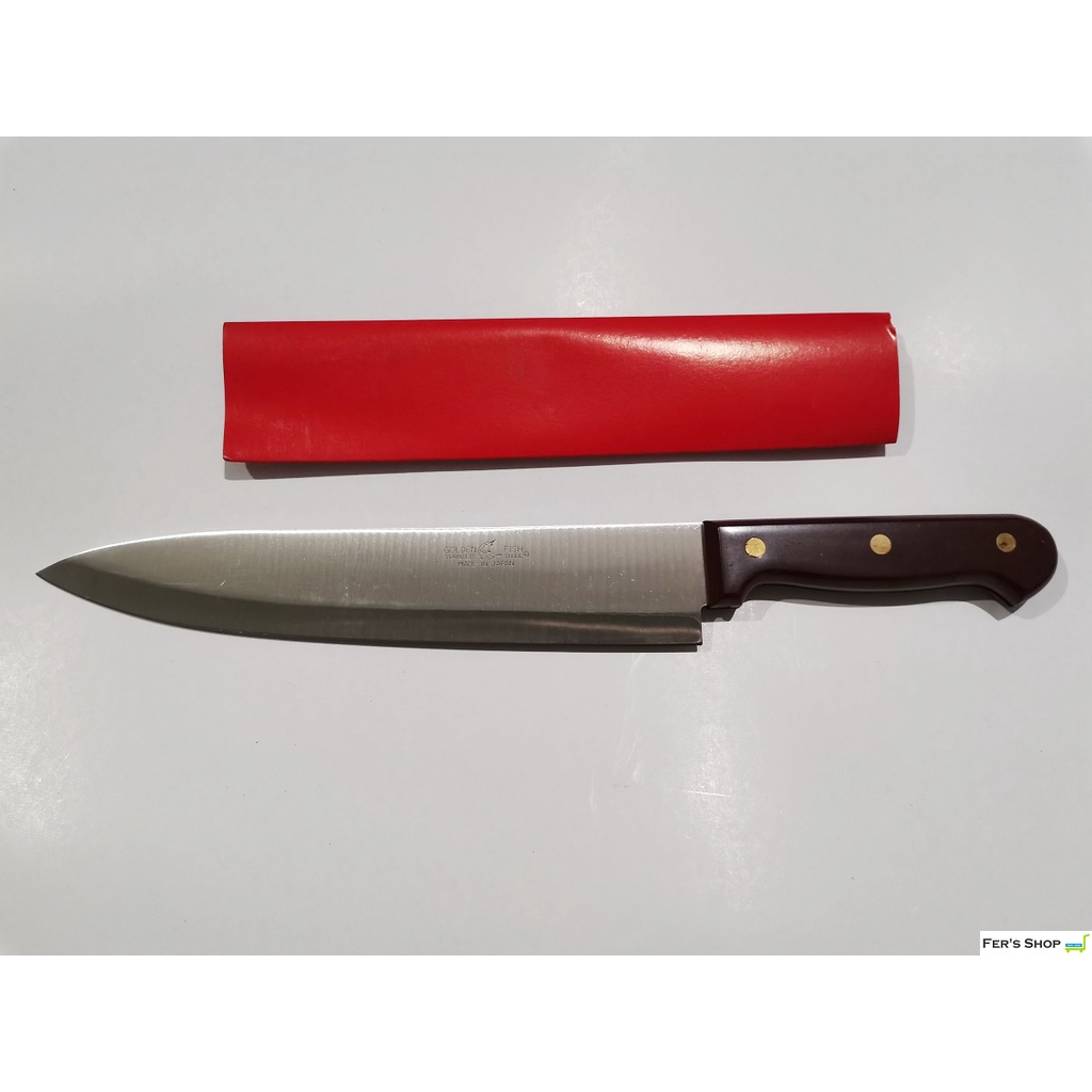 Pisau Dapur Jepang golden fish 9 inch Model Classic / Pisau Daging / Pisau Dapur Original Jepang / P