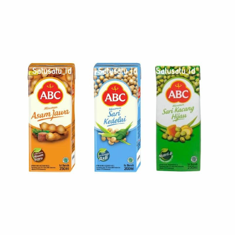 

ABC Sari Kacang Hijau - ABC Sari Kedelai - ABC Asam Jawa 250ml