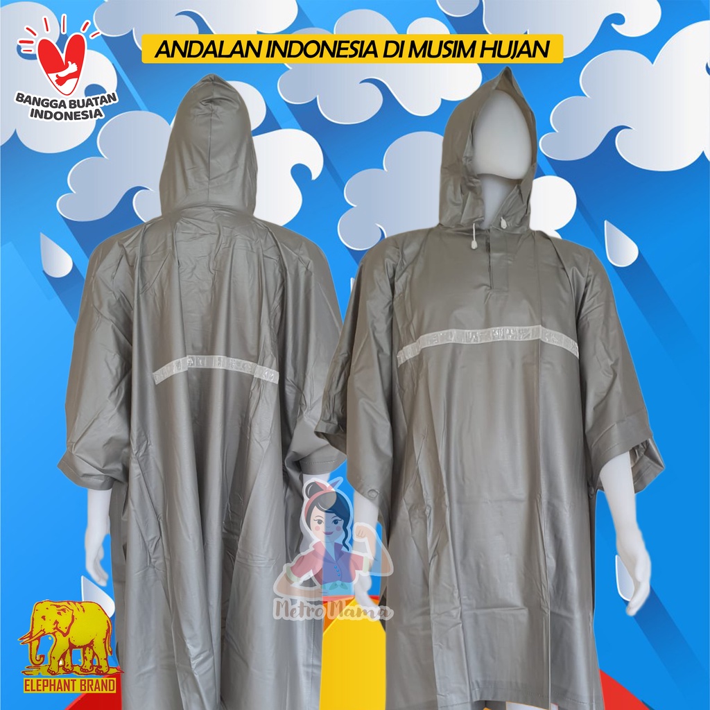 Jas Hujan PONCO GAJAH ELEPHANT Big Top ORI Jaket mantel Tebal