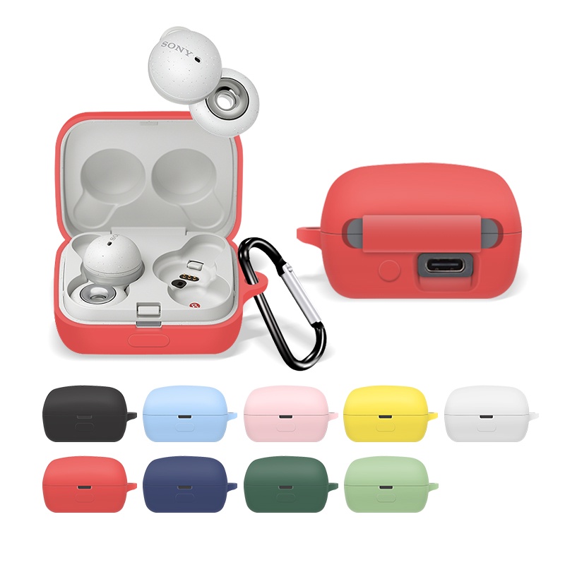 Soft Case Silikon Earphone Bluetooth Wireless Sony LinkBuds WF-L900 Anti Jatuh Dengan Gantungan Kunci