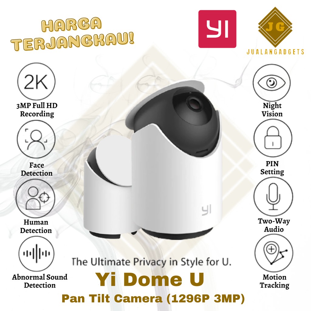 CCTV HD 1296P Yi Dome Camera U Xiaoyi Full HD International Version - Garansi Resmi