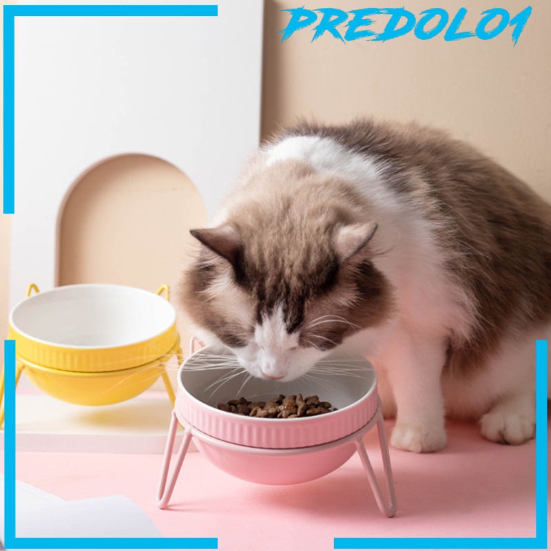 (Predolo1) Stand Holder Mangkok Makanan Anjing / Kucing Peliharaan Bahan Besi