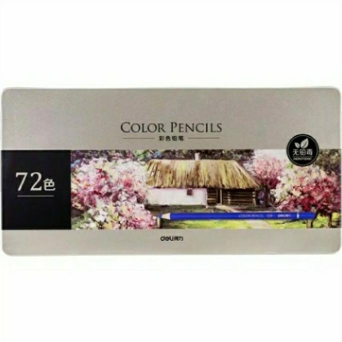 

(BISA COD) Deli 72 Color Pencil - Professional Oil-Based Colored Pencils LIMITED EDITION Kode 94