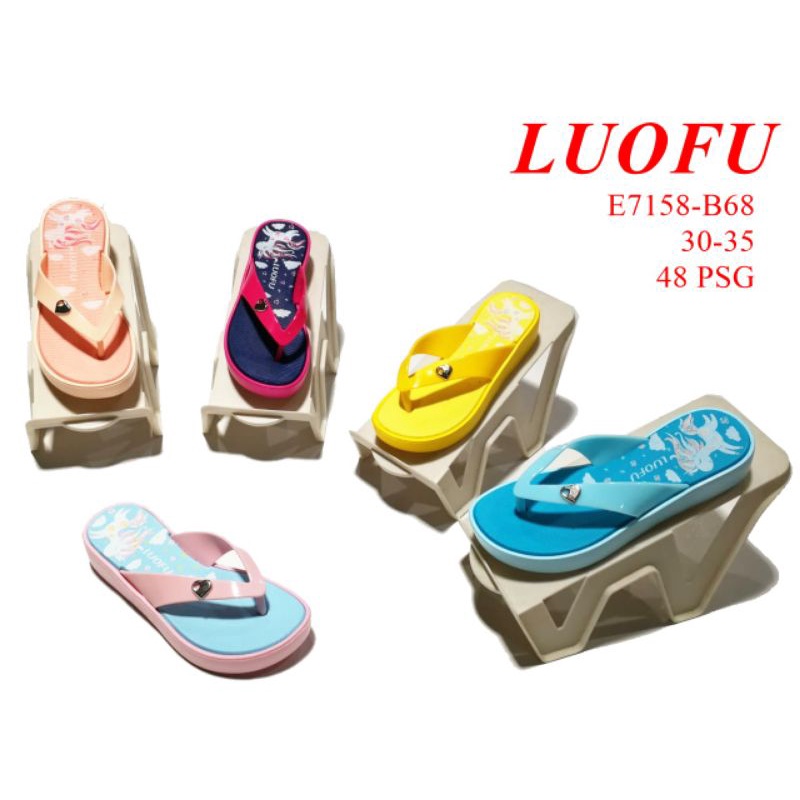 New Sandal Luofu Terbaru jelly sandal wanita jepit luofu karet import japit cewek