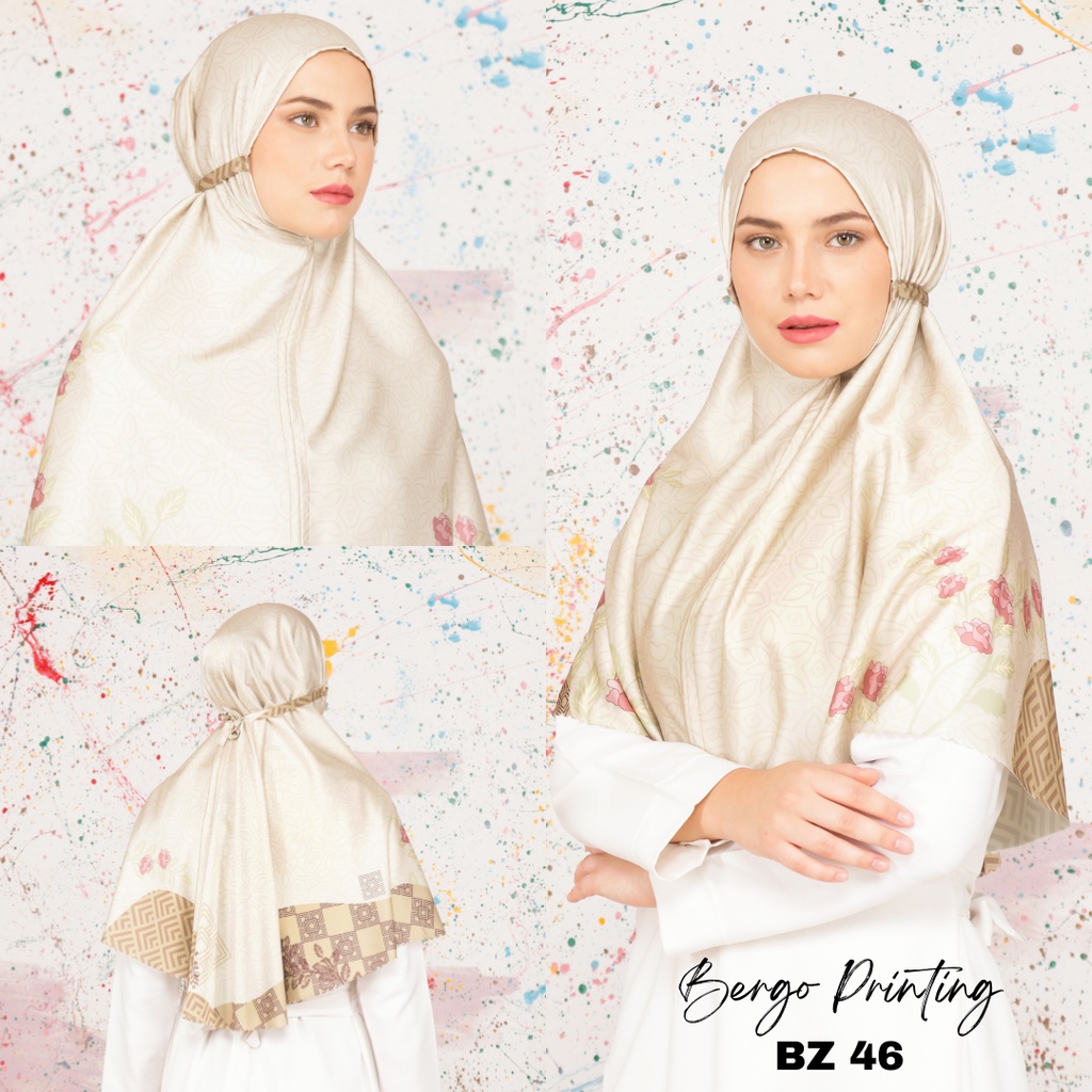 Bergo Silk Zaneva l Bergo Printing Terbaru