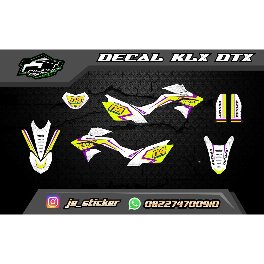 DECAL STICKER KLX D-TRACKER 150