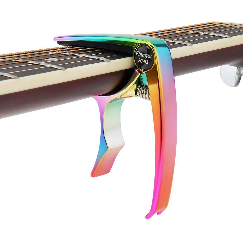 Capo Gitar Bahan Metal Zinc Alloy Warna-Warni Dengan Pin Penarik