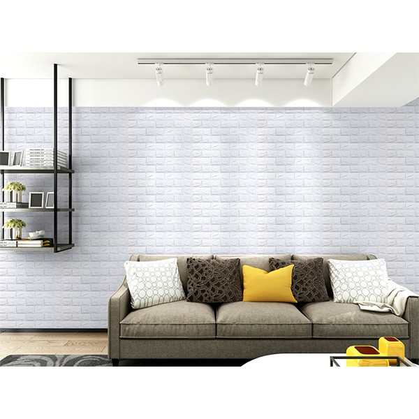 PALING MURAH ! Wallpaper Dinding FOAM Timbul 3D Bata Putih CLASSIC BRICK 70 x 77 cm best seller-4
