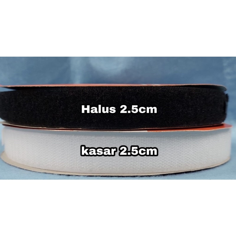 Velcro/Perekat Hitam Putih 1&quot; 2.5 cm