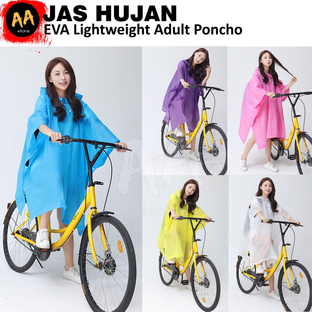 Jas Hujan Ponco/Poncho/Kalong/Kelelawar Vinyl  Pria Wanita Dewasa EVA