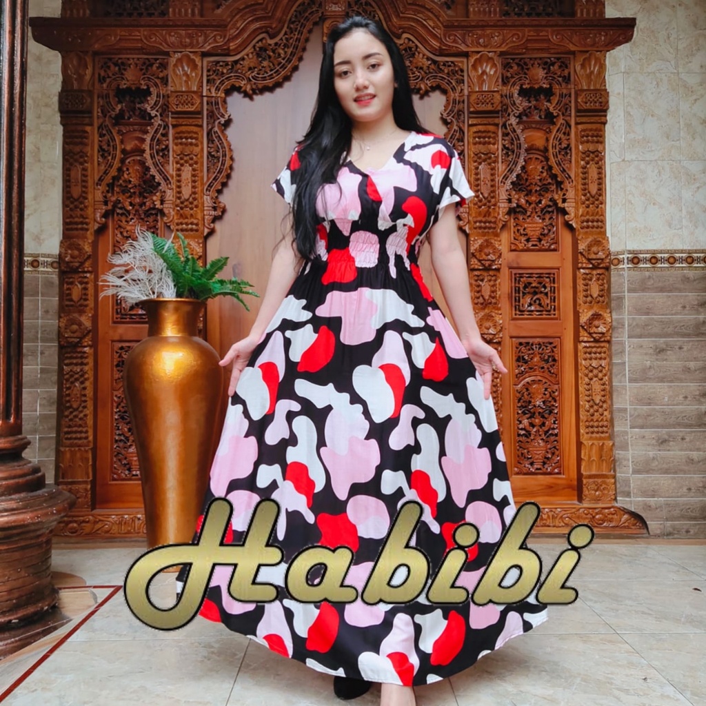 Dress Mozza Hifza Rayon Super Premium Motif Terbaru Busui Moza Casual Bahan Adem Daster Panjang Leng