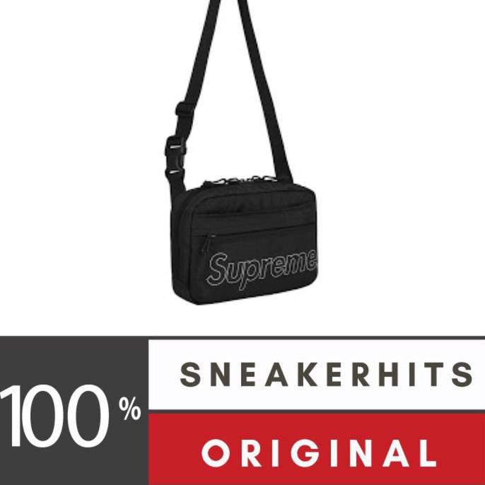 Kualitas Terbaik SUPREME TAS SHOULDER BAG FW18 BLACK ORIGINAL BAG / TAS SELEMPANG PROMO