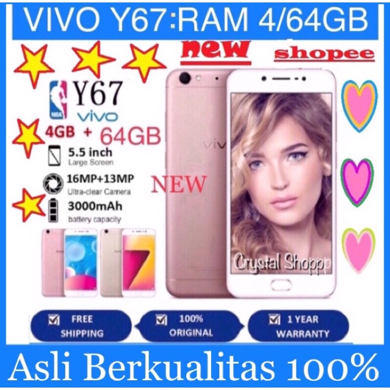 VIVO Y67 ORI RAM 4/64 GB BARU FULLSET SEGEL GARANSI 1TAHUN