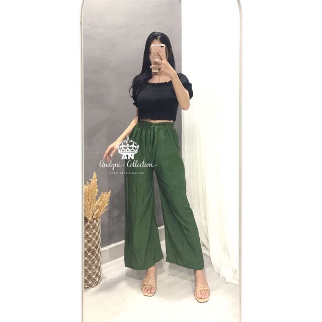 celana kulot polos full karet-6