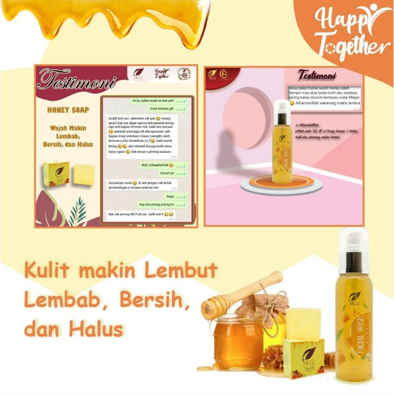 Honey Soap SR12 Sabun Cuci Muka Pembersih Wajah Face Wash Untuk Kulit Kering