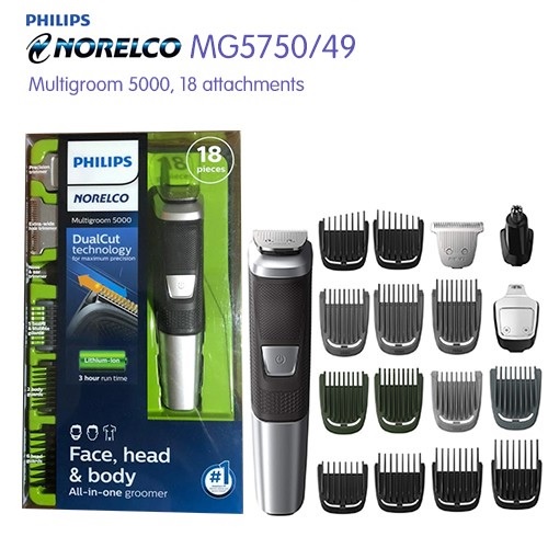 PHILIPS Norelco MG5750 - Multigroom 5000 - Alat Cukur Elektrik 18-in-1