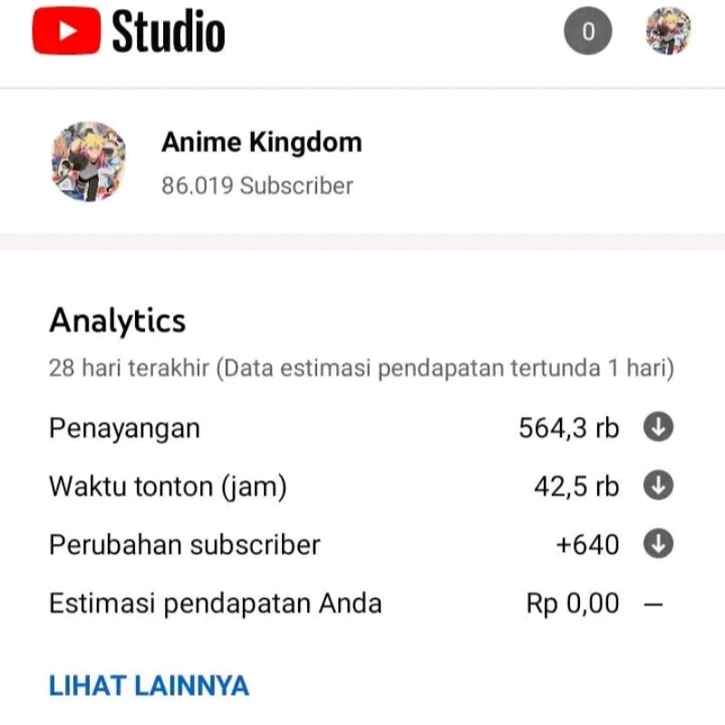Akun YouTube Belum Monetisasi Subscribe Besar