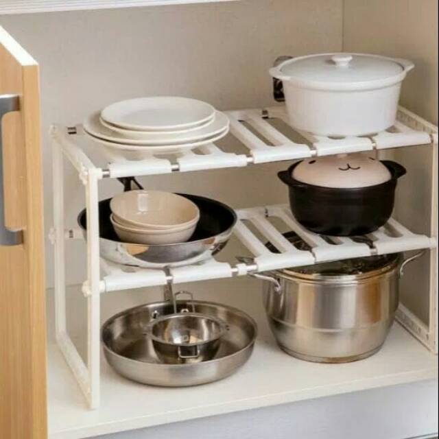 💥AGI PROMO BARU💥 Rak Dapur Tempat Piring Sendok Alumunium Panjang Minimalis Gantung Serbaguna