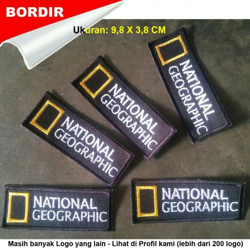 Bordir NATIONAL GEOGRPAHIC NATGEO MTMA Emblem Fotografer Pers Jurnalis Wartawan Kameramen Pecinta Al