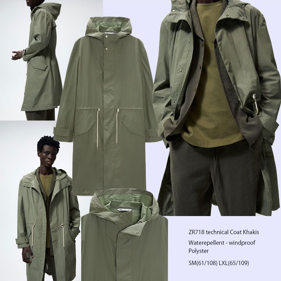 LOVEMECORNER ZARA-- MAN COAT TRENCH BEIGE / WATER REPELLENT COAT JAKET COWOK MANTEL MUSIM DINGIN COA