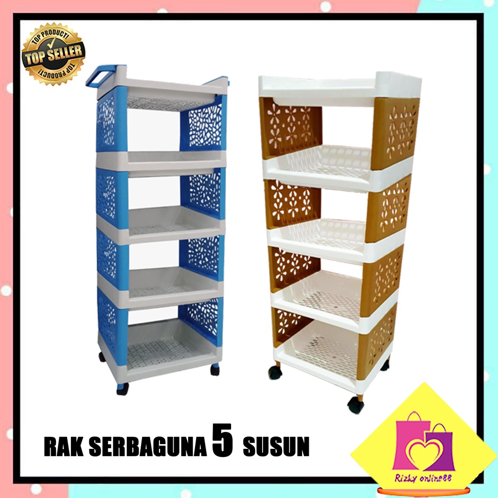 Rizkyonline88 rak yoyo rak serbaguna roda rak apartemen 5 susun