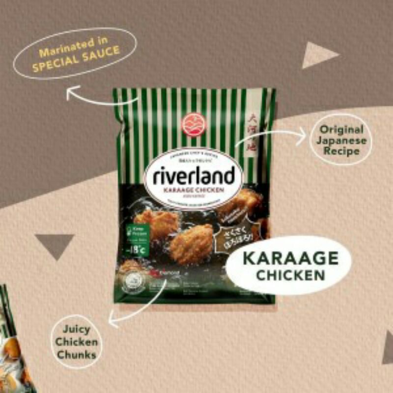 RIVERLAND Japanese Premium Chicken Karaage &amp; Bonito Karage 500g Halal