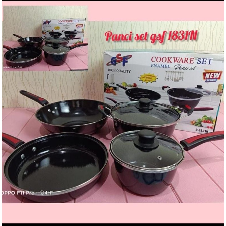 panci set Gsf cook ware set Gsf enamel