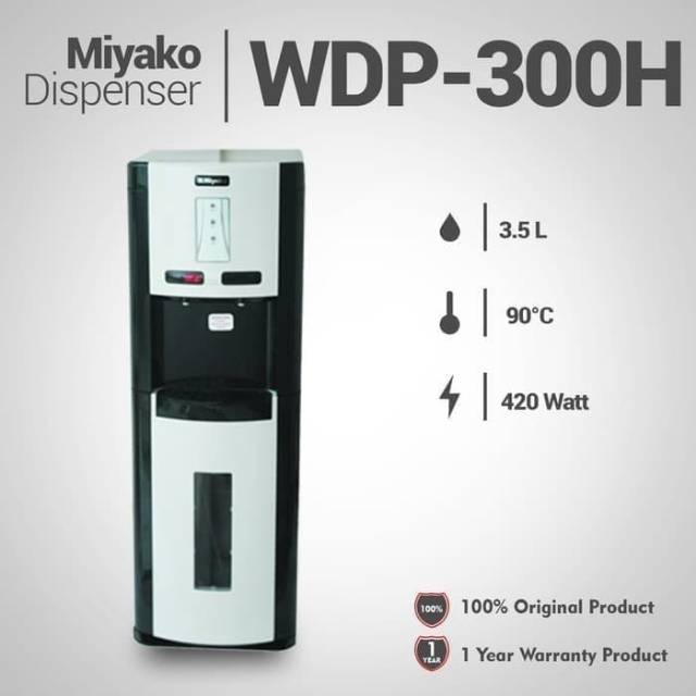 Water Dispenser Galon Bawah Hot n Cool MIYAKO WDP300 - WDP 300 Panas &amp; Dingin 2 kran (EKSPEDISI )