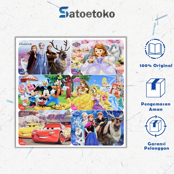 Jigsaw Puzzle 200 pcs kotak kaleng Disney