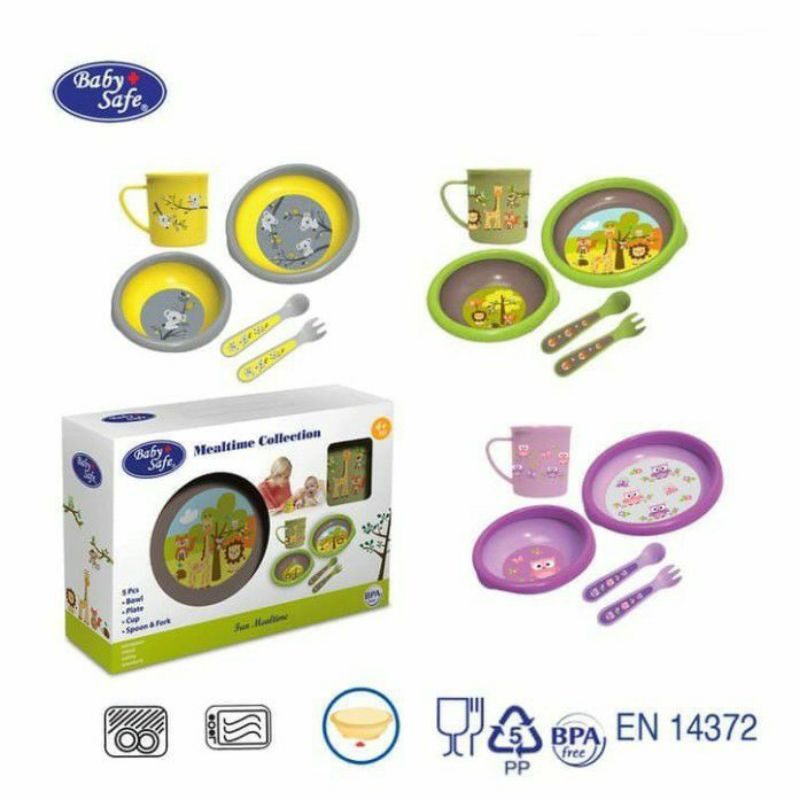 Babysafe Mealtime Collection FS500 Set Peralatan Makan Bayi Mangkok Makan Bayi | Kado Bayi