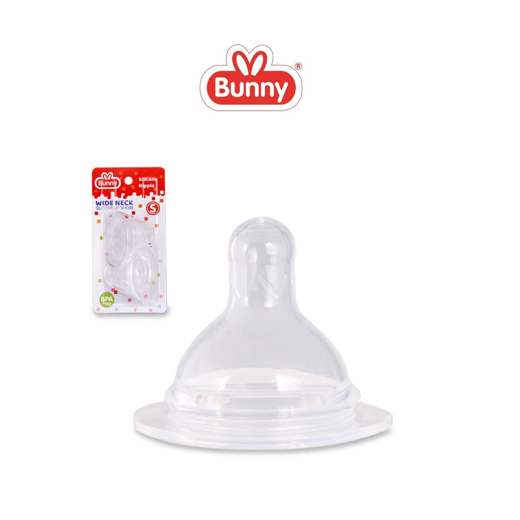 Bunny Wide Neck Silicone Nipples (1 Pack isi 2 Pcs)