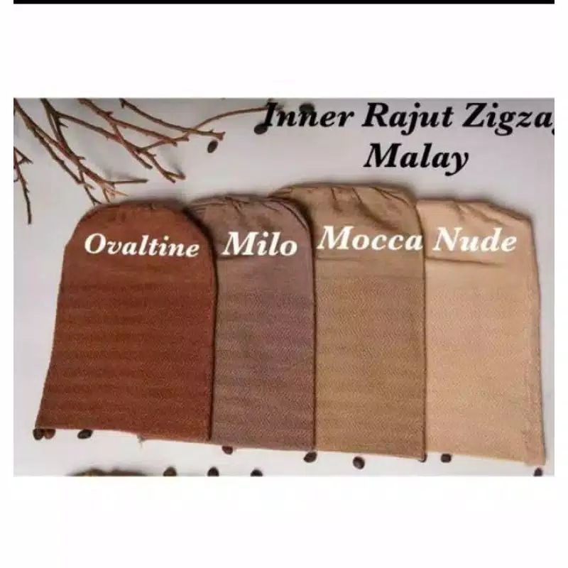 Ciput rajut kupluk zigzag/inner rajut zigzag