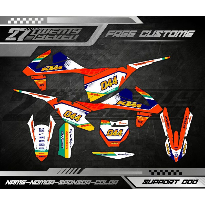 DECAL KTM 250 2017/KTM SIXDAY/KTM 85 DESAIN COSTUME