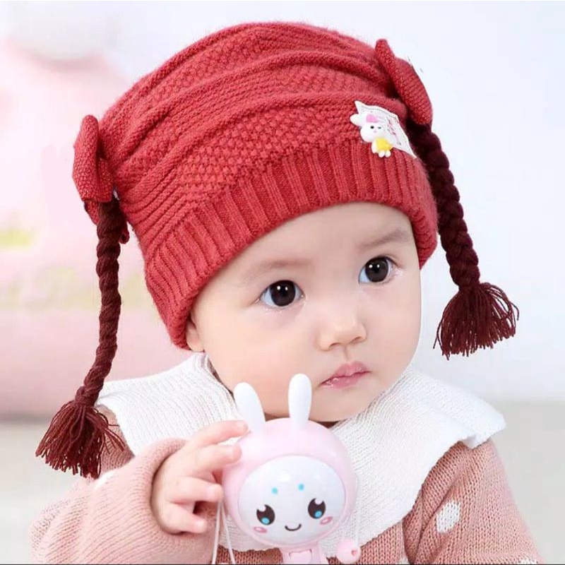 Preloved Topi Bayi Rambut Palsu Topi Bayi Lucu