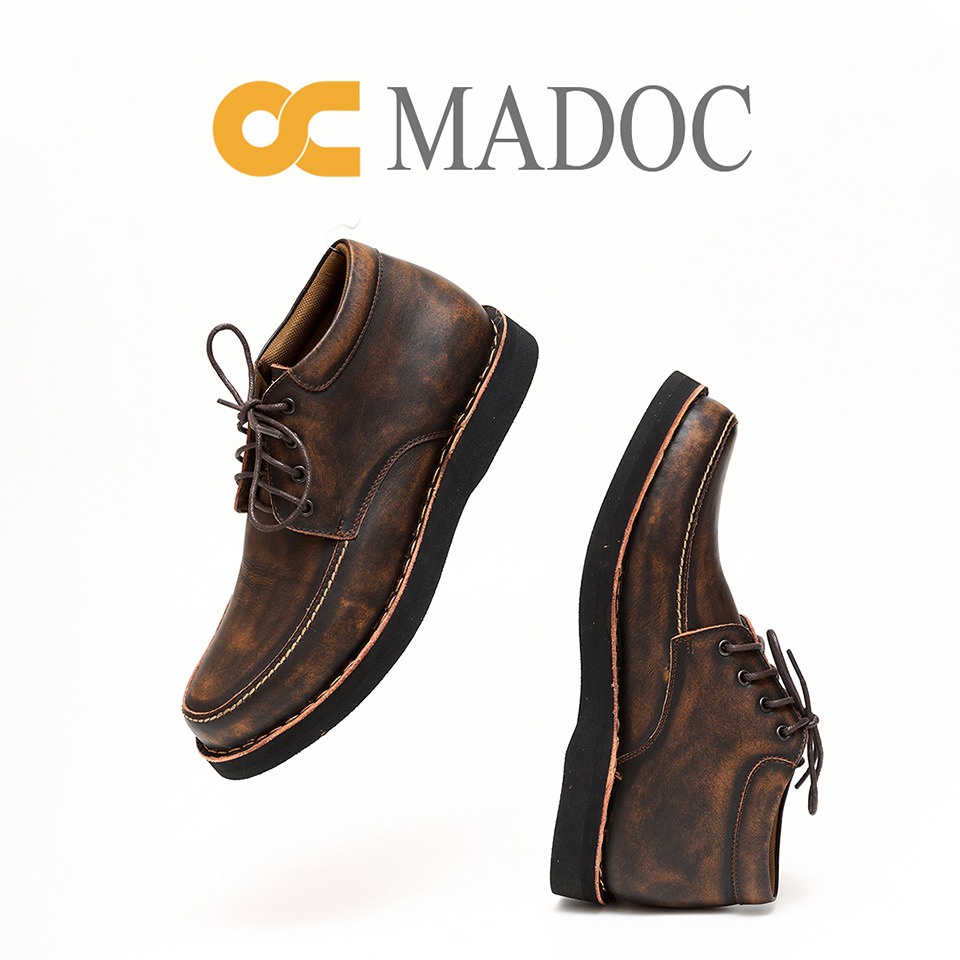 SEPATU BOOTS OC-MADOC 100% ASLI KULIT SAPI FASHION PRIA EXCLUSIVE CASUAL BROWN