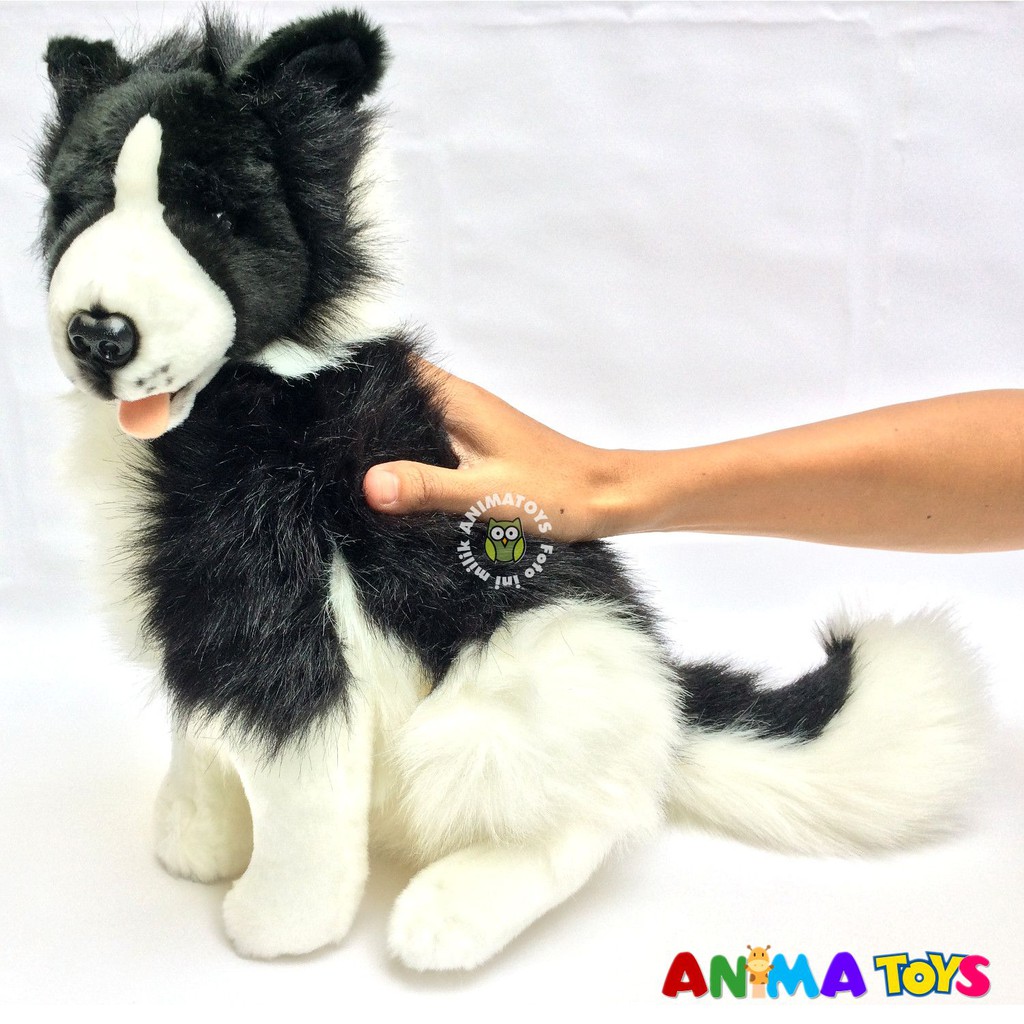 Boneka Hewan Anjing Border Collie Stuffed Animal Animatoys