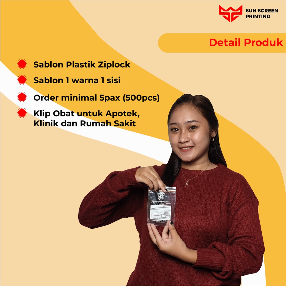 Ziplock Klip Obat untuk rumah sakit semua ukuran