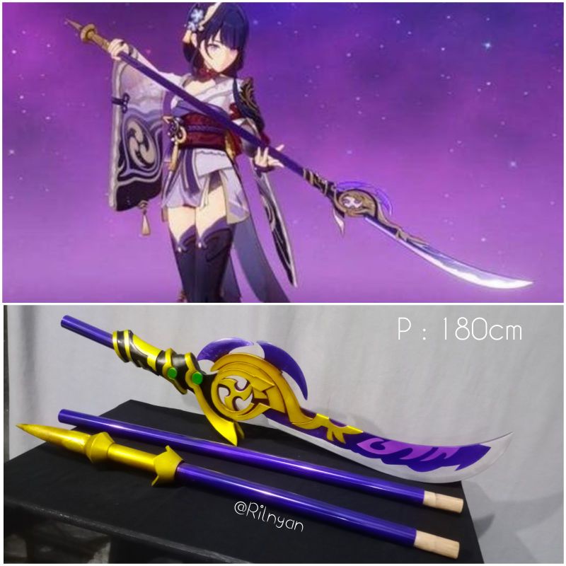 Spear cosplay raiden shogun genshin impact