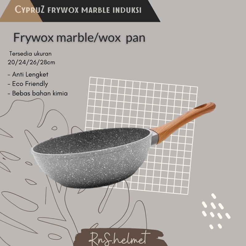 fry wok marble induksi cypruz/wajan marble induksi cypruz