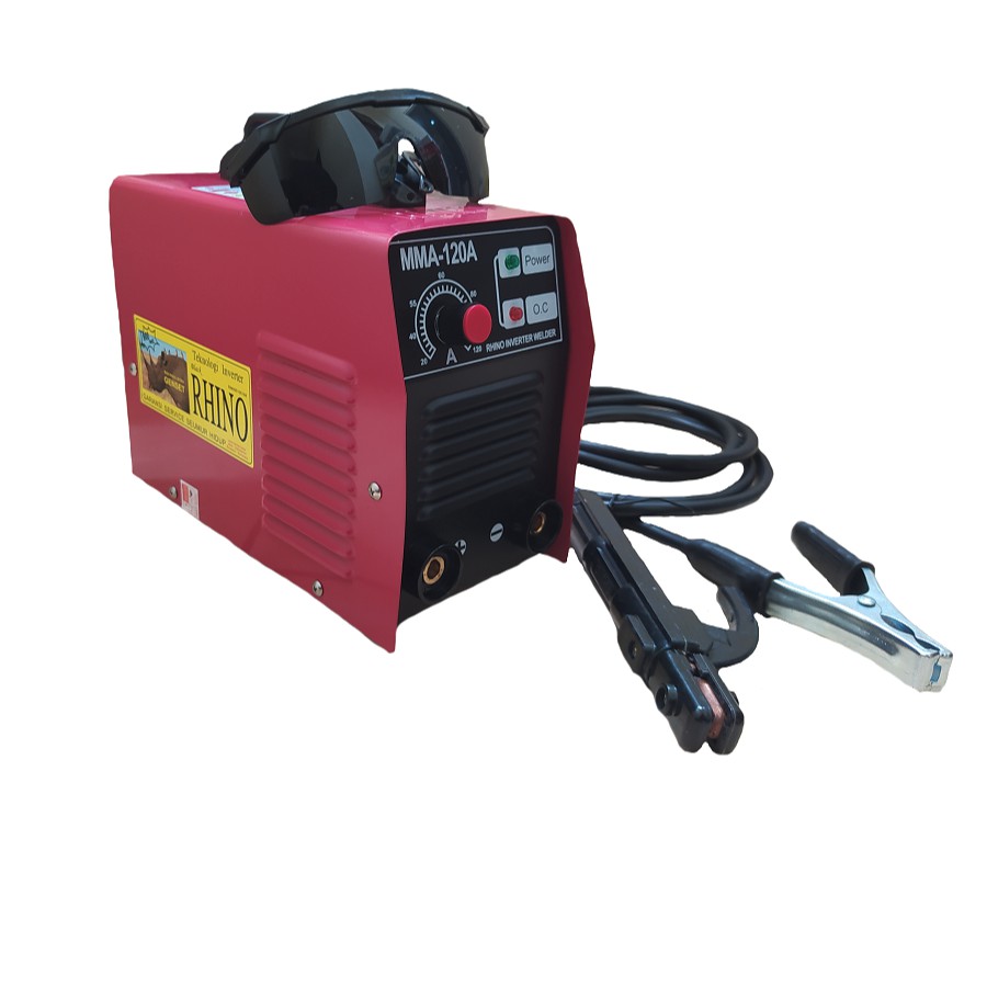 Mesin Las RHINO MERAH 120 A 900 watt Mesin Las Listrik Inverter Travo MMA Trafo 900watt