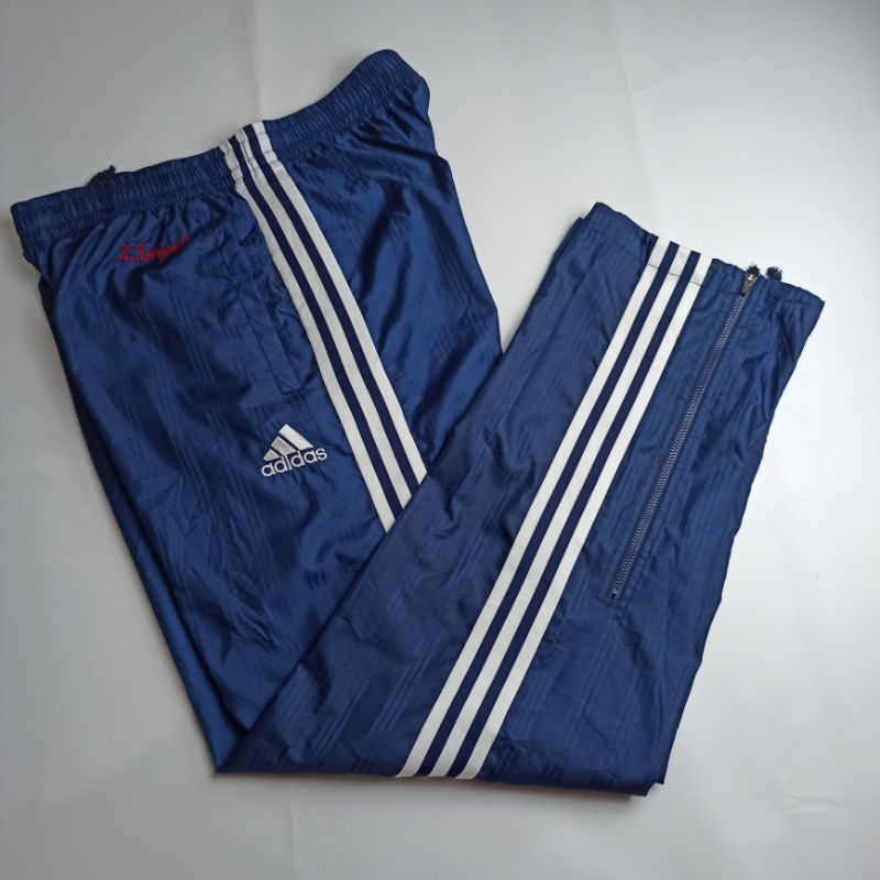 Celana Training Celana Olahraga Panjang Adidas Biru Second Thrift Preloved Original