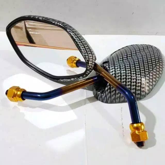 Spion Carbon standar honda model Beat Two tone twotone supra vario karisma revo scoopy bakaran