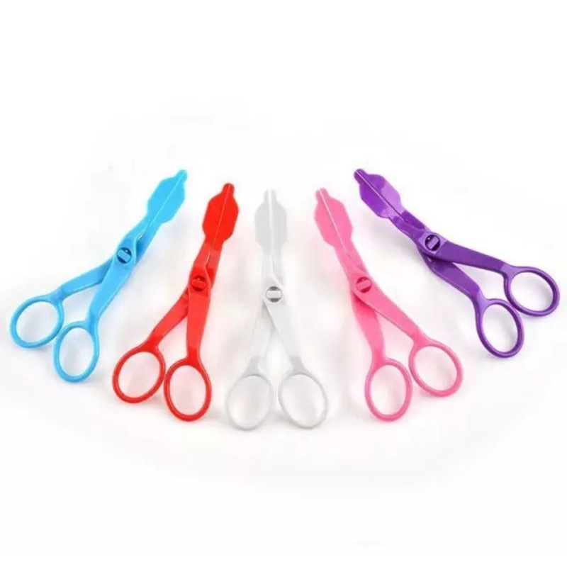 Gunting Mawar Butter Cream Flower Scissors Plastict DIY