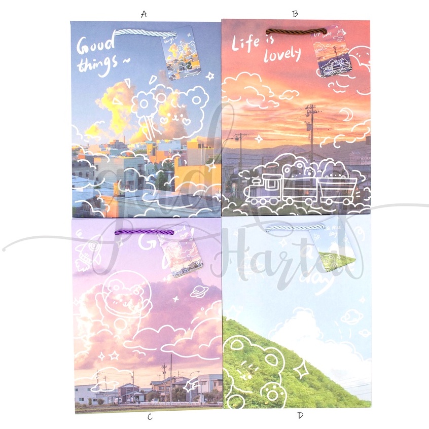 

GCC Paper Bag Beautiful Sky Tas Kado Goodie Bag Motif Awan GCC 507114