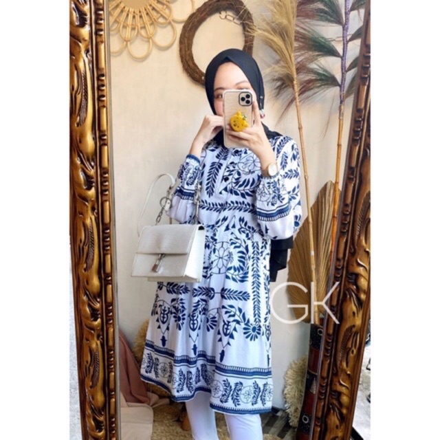 DREAMY TUNIK  BOHEMIAN MOTIF ETNIK RAYON BKK IMPORT  ATASAN 